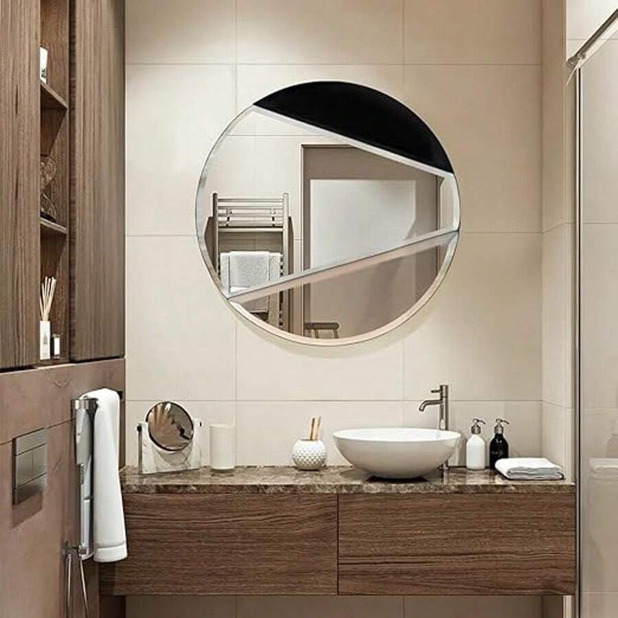 Acrylic Mirror Wall Sticker, Round Self-Adhesive Mirror, Soft Mirror For Bathroom, Decoration - Multicolor - View 1