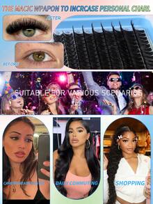 CMAYOME 720/666/648 Lông mi giả một gốc, Bộ lông mi giả dung tích lớn, 0,07D, 10D + 20D + 30D + 40D + 50D + 60D + 80D + 100D + 120D + 150D, 8 - 16 mm, Lông mi giả nhân tạo mềm mại và tự nhiên. Bộ lông mi 3D chân thực, Bộ lông mi đẹp đơn lẻ, Lông mi giả dạng chùm, Lông mi giả mềm mại. - C - Xem 10