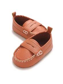 Giày Moccasin mềm mại, giản dị, mùa xuân/hè cho bé trai, 6-9-12 tháng tuổi, giày trẻ sơ sinh thời trang cho những dịp công cộng - màu nâu - Xem 3