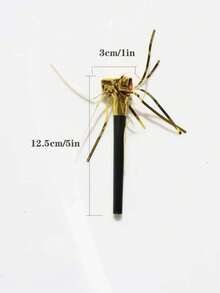 20pcs/10pcs/2pcs Black & Gold Party Cheering Whistles, Christmas & Party Noise Maker Toy Whistles, Christmas - Multicolor - View 2