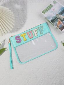 1pc Adult Minimalist Envelope Style Semi-Transparent PU Cosmetic Bag, Organizer, Gift Packaging (Products Not Included), Suitable For Daily Use, Festivals, Vacation, Business Trips, Parties Makeup Travel Toiletry Organizer Clear Essentials Gifts Storage Zipper Accessories Nail Bags, Makeup Bag, Vanity, Make Up Bag, Toiletry Bag, Desk Organiser, Cosmetic Bag, Cosmetic Bag, Large Makeup Bag, Christmas Gifts, Pouch, Clutch / Small Handbag, Makeup Organizer, Pouch, Brush Holder, Mini Pouch, Large Capacity Pouch,Gifts For Women,Christmas Gifts,Gift Ideas For Women - Multicolor - View 28