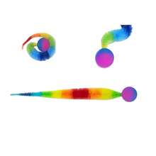 1 Pc Magic Cat Twisty Worm Ball Toys Wiggly Ball Assorted Variety For Indoor Cats The Color Of The Ball Is Random