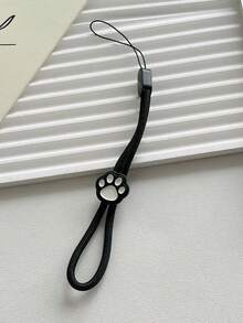 1 pieza Lindo cordón ajustable para teléfono con diseño de pata de gato de dibujos animados en blanco y negro, colgante anti-caída y anti-pérdida - Multicolor - Ver 7