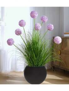 1 Stück klassischer runder Fasersteinübertopf in Schwarz/Weiß - polierte Oberfläche, bodenständig, mit Ablaufloch, langanhaltend & leicht für Bonsai Bäume in Innen-/Außenbereich, Heim, Hof & Garten Dekoration - Verschiedenfarbig - Übersicht 6