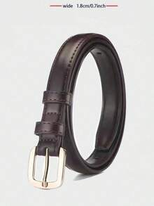 2 pièces/1 pièce Ceinture décorative à boucle fine minimaliste, ceinture en PU rétro casual pour femmes, convient pour l'été, l'automne, l'hiver, Halloween - Multicolore - Voir 16