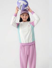 Balabala 青少年女孩两件套 2025 秋季 - 户外休闲长袖套装 - 白紅色調 - 查看 4