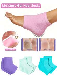 3/2/1 Pair Of Silicone Moisturizing Soothing Sleeping Socks, Soften And Moisturize Cracked Heels, Night SPA Socks