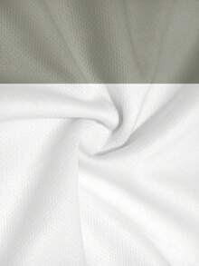 男士撞色印花休闲商务短袖上衣和裤子套装 - 彩色 - 查看 3