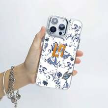 Funda para teléfono con estampado floral y mariposas, compatible con fundas ,  17,  16 Pro Max,  15 Pro Max,  13 y  12. Fabricada en TPU, ofrece protección contra golpes y caídas. Un regalo ideal para familiares, amigos, seres queridos, novios/novias y para Navidad. - transparente - Ver 3