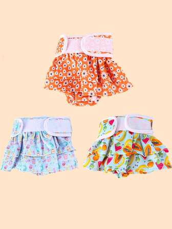 可水洗可重复使用宠物尿布裙 - 母犬保暖裤防骚扰安全内裤 | 适用于猫咪和小型犬 | 宠物卫生护理裤