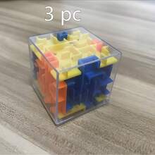 毕业季1件透明3D迷宫球玩具，滚球减压游戏 - 训练手眼协调能力、注意力和耐力，减压玩具（颜色随机），圣诞节/复活节礼物 - 彩色 - 查看 18