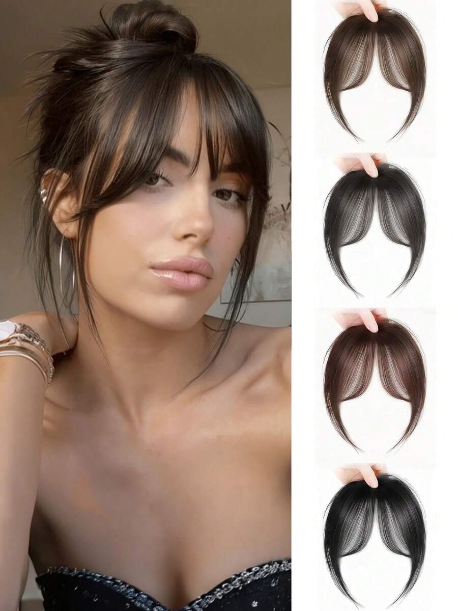 1pc Seamless Mesh Wig Cap With Bangs And Adjustable Button, Perfect Fit On Scalp, Ideal Wig Choice For Ladies. This Fantasy-Themed Wig For Women Is Suitable For Commuting And Travel. Can Be Used As Hair Accessories Such As Hair Clips, Hair Pins, And Hair Claws., Hair Extension, Hair Piece, Head Accessories - Nhiều màu - Xem 1