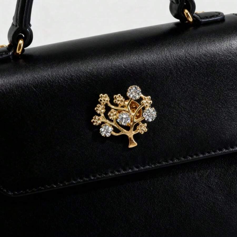 1pc Fashionable Alloy Wishing Tree Brooch, Creative Decorative Accessory