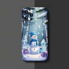 1PC Phone Case ,  Snowman Winter Forest Gift Snowflake , Stylish Phone Case, Phone Decoration, All-around Lens Protection, Creative Small Gift, Funny Gift for Boys and Girls - ブラック - チェックする 3