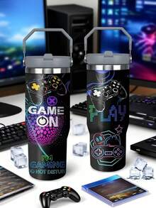 这款30盎司不锈钢保温杯采用酷炫的游戏主题印花，实用又时尚，是游戏玩家、自用或送礼的理想之选。它能满足您日常的补水需求，同时还能将饮品保持在理想温度。 - 彩色 - 查看 3