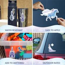 WSXC Disney Frozen Decals - Set Of 9 Elsa Anna Olaf And Sven Waterproof Vinyl Stickers For Water Bottle Laptop Bike Luggage Car Outdoor Rated Water Resistant Vinyl - 超值裝 - 查看 2