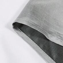Uptown Silver Grey Faux Silk Curtains 72 Inch Length 2 Panels For Bedroom, Room Darkening Shiny Silver Grey Soft Fabric Rod Pocket Window Drapes For Living Room, Each 40x72 Inches, 6 FT,SilverGray40inchWx72inchLPackof2 - 銀灰色40吋寬x72吋長2個裝 - 查看 7