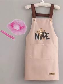 1 Tạp dề Barista họa tiết gấu NICE màu trơn chống thấm nước hai mặt, thích hợp cho gia đình, nhà bếp ngoài trời và phục vụ ăn uống. - Gấu ĐẸP - Xem 8