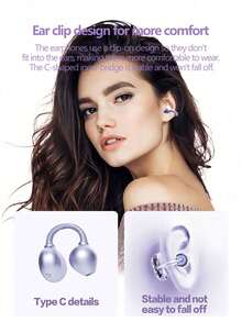 Lenovo EA410 True Wireless Bluetooth Headset Air Bone Conduction Non-In-Ear Open Ear Clip Sports Running Ear Hook Chinese Packaging - Grey - View 4