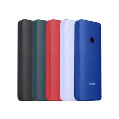 TCL 阿尔卡特 1021 功能型手机，4MB 运行内存 + 4MB 机身存储，1030mAh 电池，待机时间长达 144.4 小时，配备 3.5mm 耳机接口，支持双 SIM 卡和单 SD 卡，支持 2G 网络，重量 80 克，电池盖可拆卸。