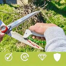 1pc Handheld Knife Sharpener, White - Suitable For Professional Chef Knives And Kitchen Cutlery, Quickly And Efficiently Sharpens Straight And Serrated Blades - Multicolor - View 5