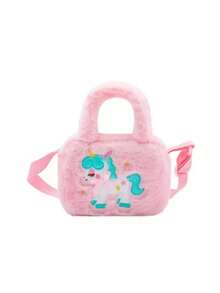 1pc Cute Cartoon Unicorn Bow Plush Backpack - Unicorn - View 10