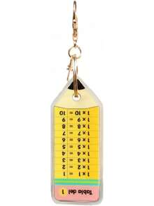 Llavero Didáctico de Tablas de Multiplicar, Material Educativo Lápiz Enmicado Grueso - 1 - Ver 4