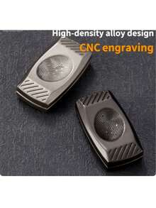 1pc Papapa Coin Finger Spinner Metal Collectible Sound Wave Hand-Pushed Sound Coin Stress-Relieving Magic Tool, Creative Magnetic Stress Relief