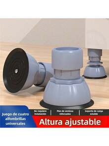 EstiloBCBCKEY4Pcs Patas Lavadora Antivibracion, Universal Antivibracion Lavadora, 10-12cm Ajustable Soporte Lavadora Secadora, Antivibración, Antideslizantes, Cancelación de Ruido (Gris)Versión mejorada - gris - Ver 3