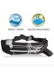 1 pièce Laisse pour chien mains libres avec poche de taille à fermeture éclair, poignées rembourrées doubles et cordon élastique durable, convient pour la promenade, le jogging et l'entraînement d'animaux de compagnie, fournitures pour animaux de compagnie