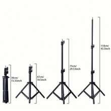 10-Inch Selfie Ring Light With 43-Inch Adjustable Tripod And Phone Holder - LED Light Panel, Suitable For Photography, Vlogging, Live Streaming, Makeup, Selfie, Zoom Meetings - Compatible With Smartphones/Tablets, Plug And Play Ring Light System - Multicolor - View 7