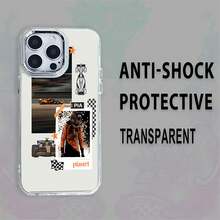 Funda para teléfono Oscar Piastri Racing Car, compatible con fundas ,  17,  16 Pro Max,  15 Pro Max,  13 y  12. Fabricada en TPU, ofrece protección contra golpes y caídas. Un regalo perfecto para amantes de las carreras, familiares, amigos y celebraciones navideñas. - transparente - Ver 1