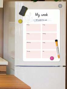 Reusable Magnetic Whiteboard Fridge Sticker With Erasable Pens - Dry Erase Weekly Planner Board For Kitchen, Home, School, Office - Perfect Back To School Gift - Multicolor - View 4