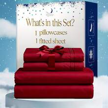 1/ 2/ 3pcs Luxury Hotel-Grade Fitted Sheet Set - 2000TC Ultra Soft & Breathable Microfiber With 14" Deep Pocket, Shrinkage & Fade Resistant, Elegant Deep Pocket For Mattresses, All-Season Easy Care Bedding Gift, Daily Use, Dorms, Guest Rooms. - 酒紅色 - 查看 12