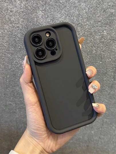 Minimalist Thick Anti-Drop Black Phone Case Compatible With IPhone 17 Pro Max/17 Pro/17 Air/17/16 Pro Max/16/16 Pro/16 Plus/16E/15/15 Plus/15 Pro/15 Pro Max/11/12/13/14 Pro Max/XS/XR/11 Pro/11 Pro Max/12 Pro/12 Pro Max/13 Pro/13 Pro Max/7 Plus/14 Pro/14 Pro Max/14 Plus/7 Plus/8 Plus/8/SE2, Soft