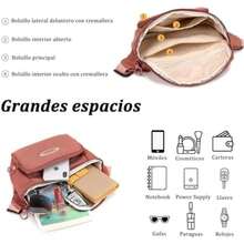 Riñonera Mujer,Cangurera Deportiva Bolsa de Pecho Correa Ajustable Bolso de Cintura/Fanny Pack Impermeable Ligero para Gimnasio, Marcha, Viaje Senderismo, Ciclismo, Running y Uso Diario(Negro) - Multicolor - Ver 5