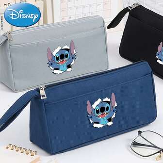 Disney 迪士尼史迪奇桌面收纳铅笔盒 | 大容量多功能铅笔盒，顺滑拉链设计，适合办公室、书桌和开学季使用，实用便携，打造整洁高效的书写空间，学生和迪士尼粉丝必备的收纳包，圣诞节礼物、生日礼物、2026新年礼物