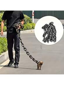 59英寸趣味狗狗牵引绳 - 恶作剧轻便塑料宠物牵引绳，设计成“狡猾的玩笑”，适合化装舞会、拍照道具和户外散步，经久耐用，便于携带，狗狗牵引绳配件，化装舞会配件，恶作剧设计，结构坚固 - 彩色 - 查看 3