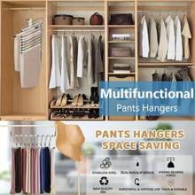 1 Giá treo quần bằng thép không gỉ có thể thu vào, gấp gọn, đa năng, nhiều lớp, dùng để phơi quần áo tại nhà - Giá treo quần, áo (đen) - Xem 11