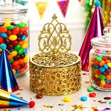 12个装糖果礼盒，迷你糖果盒，金色盖子，塑料材质，适合婚礼、派对、巧克力糖果等场合。 - 金色 - 查看 8