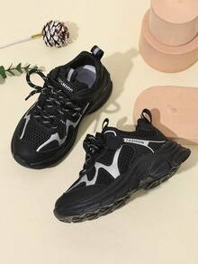 Children's New Lightweight Non-Slip Durable Soft Sole Outdoor Sports Shoes, Suitable For Spring And Autumn - Black - View 5