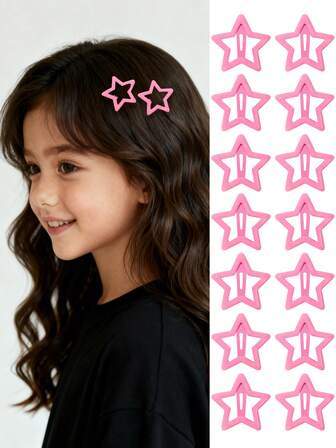 10/30/50/100pcs Colorful Star Hair Clips, Suitable For Baby Bangs & Side Hair, Fashion Versatile Hair Accessories For Outings, Best Gift For Kids