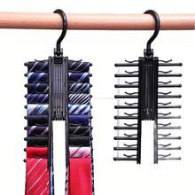 3pcs Premium Multi-Tier Non-Slip Plastic Tie & Scarf Organizer - Effortlessly Keep Your Closet Neat With Space-Saving Design - Perfect For Ties, Scarves, Wardrobes, Homes, And Dorms - View 2