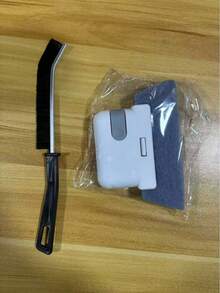 多功能门窗轨道清洁刷套装 - 手动，无需用电，适用于清洁家居、客厅和卧室的狭小缝隙 - 完美清洁，也适用于学校用品，窗台清洁工具套装。窗户轨道清洁刷，多功能窗台清洁工具，推拉门轨道清洁槽清洁刷。 - 灰色 - 查看 14