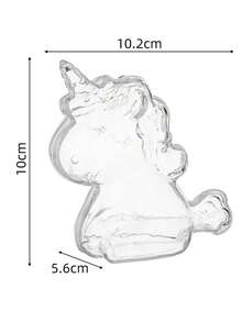 12/1 pieza Cajas de embalaje de caramelos con forma de unicornio transparentes para bodas, fiestas, celebraciones, baby shower, regalos de fiesta de Año Nuevo Feliz 2026 - Multicolor - Ver 7