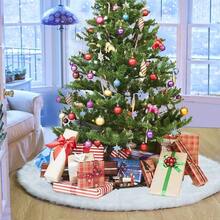 Genérico Falda de árbol de Navidad, 120CM Piel Sintética Faldas de árbol, tapete para arbol de Navidad, para Decorar el árbol de Navidad y Fiestas navideñas - 1 - Ver 7