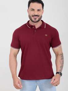 Men's 100% Cotton Stylish Summer Shirt - Granate - Ver 1