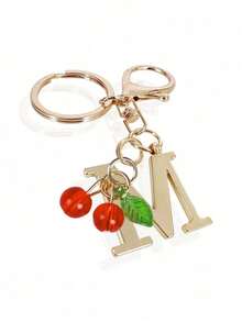 1 Pc,Alphabet Initial Letter Keychain Cute Plush Pom Pom Key Chain Ring Bag Backpack Charm Car Hanging Pendant Women Girls Gift,Wallet And Handbag Accessories, Keychain With Tassels, Alphabet Initial Letter A-Y