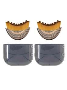 2件套淋巴引流按摩套装 - 玉石刮痧板和塑形刷，适用于面部、下巴、下颌线和身体轮廓塑形