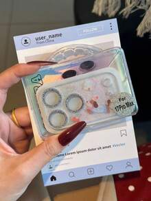 IMD Glitter Rhinestone Lens Film, Luxury Goddess Style, Compatible With Iphone 17 Pro Max Applicable To Daily Shield, Office, Home Daily Shield Office Home Lens Protector Phone Camera Cover Sparkling Crystal Waterproof Shockproof Anti-Fall Scratch Resistant - Multicolor - View 7